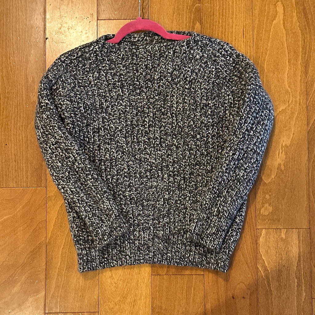 Vince Charcoal And White Crew Neck Sweater Cabin Core